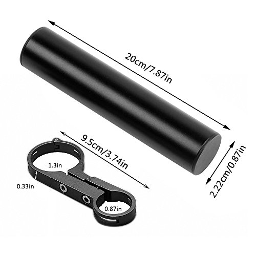 Bike Handlebar Extender- Include Hex Wrench- Carbon Fiber Bicycle Handlebars Extensions Speedometer Phone Holder Stroller Handle Extension Bikes Light Mount Extenders Clamp