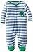 Little Me Baby Boy Newborn Leap Frog Footie, Blue/White Stripe, 6 Months
