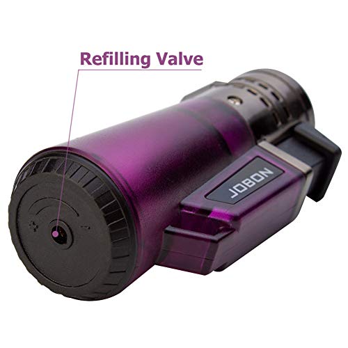 Torch Lighter 2 Pack Triple Jet Flame Refillable Butane Lighter Gas Fluid Lighter 3 Jet Torch
