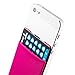 Sinjimoru Hot Pink Adhesive iPhone Wallet & Card Holder - Basic 2, Compatible with Most Smartphone Models