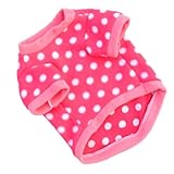 Xinhuaya Pet Dogs Fleece Fur Coat Clothes Puppy T-shirts Pink XS