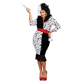 Dreamgirl Women's Dalmatian Diva Plus Size, Black/White, 2X