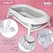 Baby Brielle 3-in-1 Portable Collapsible Infant to Toddler Space Saver Foldable Bath tub - Anti Slip Skid Proof - with Cushion Insert & Water Rinser for Bathing Newborns (Pink)
