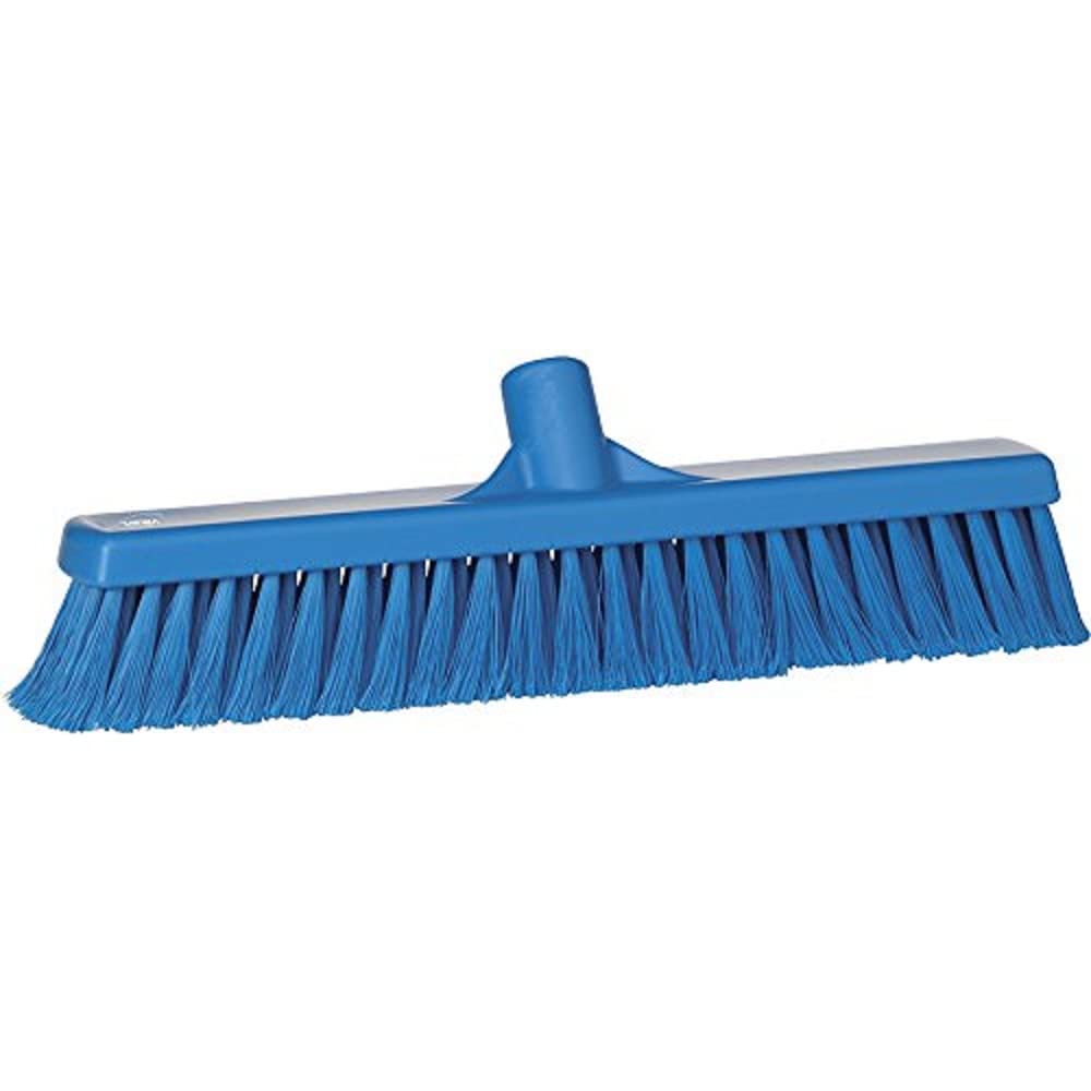 Vikan 31783 Fine Sweep Floor Broom Head, Polypropylene Block, 16-1/2" Bristle, Blue — image 1