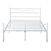 Bed Frame Full Size, Yanni Premium Platform Metal Mattress Foundation / Box Spring Replacement with Headboard and Footboard, Under-bed Storage, Enhanced Sturdy Slats, 10 Legs, White