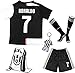 BIRDBOX Youth Sportswear C.Ronaldo Juve 7 Kids Home Soccer Jersey/Shorts Bag Keychain Football Socks Set (7-8 Years)