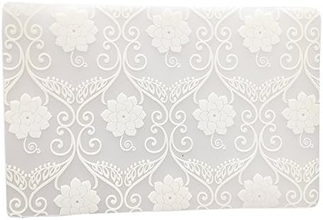 August Dream 6 Pcs Simple Wipe Clean Placemats Set of 6 Placemat for Kitchen Dinner Table Place Mats Dining Placemats Plastic Waterproof, Wipeable, Translucent (Flower Window)
