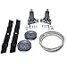 42" Craftsman LT1000 LT2000 Rebuild Kit Spindles Pulleys Kevlar Belt Oregon Blades 130794 134149 173436 144959 primary