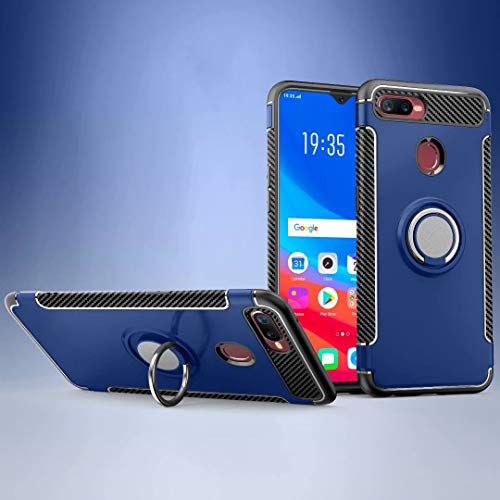 for Cellphone Cases & Covers for Oppo F9/F9 Pro/Oppo A7X Armor Dual Layer 2 in 1 Heavy Duty Shockproof Protection Case with 360 Degree Rotating Finger Ring Holder and Magnet Car Holder Case