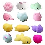 Dutoz 12 Pcs Animals Stress Toys Rabbit Pig Kawaii Stress Reliever Anxiety Toys