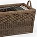 The Basket Lady Lift-Off Lid Wicker Storage Basket, Large, 24.5 in L x 18 in W x 17.5 in H, Antique Walnut Brown