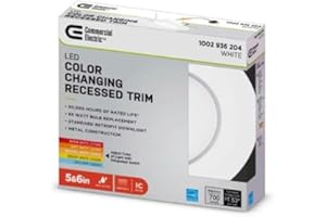 Commercial Electric 5/6 in White Integrated LED Energy Star Color Changing Recessed Trim Downlight