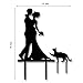 Funny Bride Groom and Pet Cake Topper