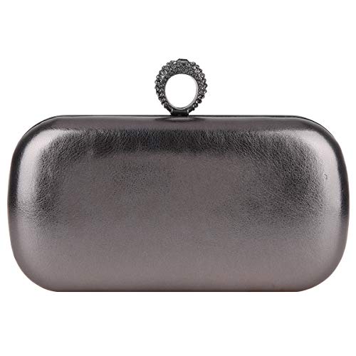 Fawziya Knuckle Clutch Evening Bags For Women Purses And Handbag-Gray