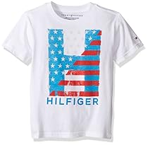 Tommy Hilfiger Big Boys' Homeroom Tee, White, Small (8/10)