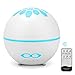 HOMEWEEKS 400ml Essential Oil Diffusers, Aromatherapy Diffusers with 7 Color LED Lights, Remote Control, BPA-Free, Waterless Auto-Off, Ultrasonic Cool Mist Humidifiers for Home Bedroom
