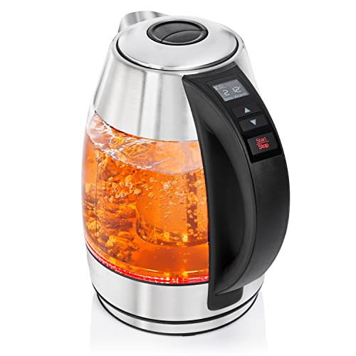 Chefman 1.8L Digital Electric Glass Kettle+ w/ RapidBoiling & 7