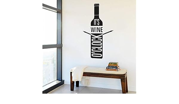 Stickers Bebe Tatuajes de Pared Vinyl Sicker Its Wine O Clock ...