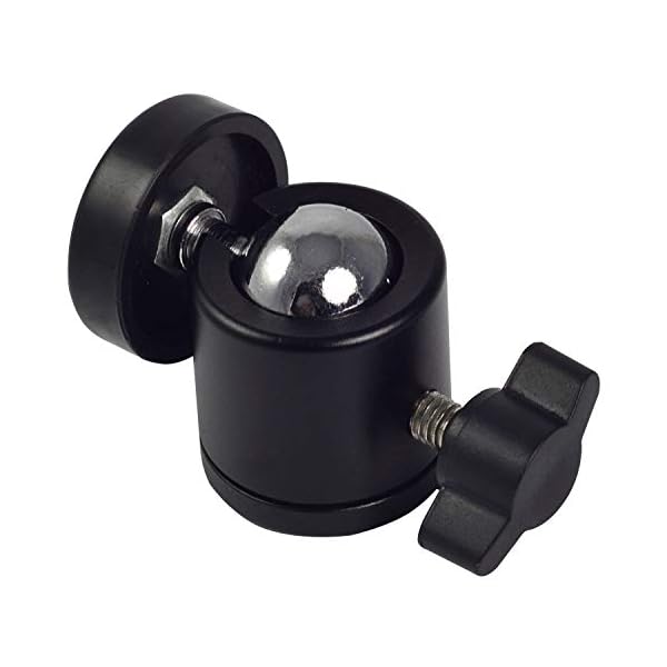 MENGS Q29 1/4" Kamera Schraube und 3/8" Stativ Schraube 360 Grad Kamera Kugelkopf mit massivem Aluminium Anzug für alle Arten von DSLR/SLR Kamera Stativ, LCD-Monitor, Blitz Licht Halter, etc – Bild 7
