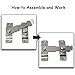Alise Flip Latch Gate Latches Safety Door Lock Catch for Barn Wood Fence Sliding French Doors,Heavy Duty Thicker Stainless Steel Gate Hardware Locks,Brushed Nickel