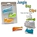 bee-zoo Jungle bag clips - New modern design of colorful plastic kitchen seal clipset for closing a bag of bread, snack or chips - different sizes -easy storage & fully reusable