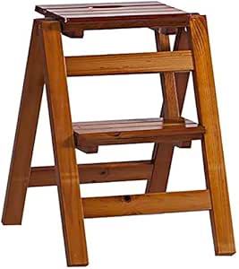 DAGCOT Escalera Plegable Silla de Madera Escaleras Escalera Plegable