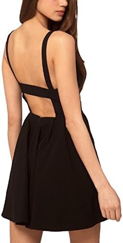 MISHI Women's New Summer Sexy Spaghetti Strap Backless Party Mini Dress