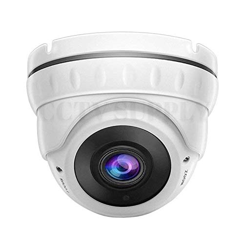 Real HD 1080P Dome Outdoor Security Camera (Quadbrid 4-in1 HD-CVI/TVI/AHD/Analog), 2MP 1920x1080, 100ft Night Vision, Metal Housing, 2.8-12mm Varifocal Wide Viewing Angle, White