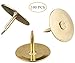 Hamosky Thumb Tacks Round Head Push Pins Office Drawing Pins for Home,School,Brass/Gold Color,Pack of 100 Pieces