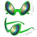 Bememo 12 Pieces Alien Glasses Cool Alien Sunglasses Green Plastic Party Sunglasses Party Favors for Adults and Kids