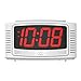 DreamSky Digital Alarm Clock with Snooze, 1.2 Inch Clear Led Digit Display with Dimmer, Simple Operate, Plug in Clock for Bedroom. (White + Red)