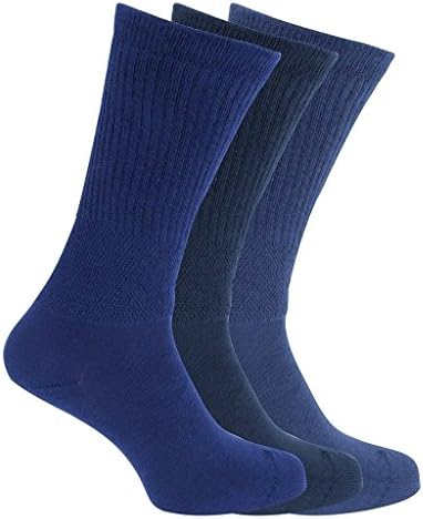 3x Pairs of Men's EXTRA WIDE Diabetic BIG FOOT Socks with Hand Linked Toe Seam/UK 11-14 Eur 45-49