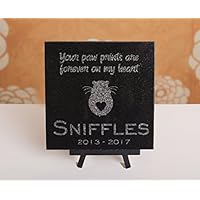 6 x 6 Engraved Granite Hamster or Guinea Pig Memorial