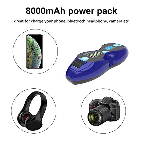 NoOne 800A Peak Current Car Jump Starter (Up to 5.5L Gas/ 3.0L Diesel Engine),12V Portable Power Pack Auto Battery, Built-in Hardware And Software Safety Protection, LED Light Include