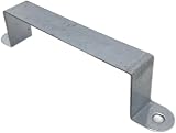 Harrington Marley 10x Galvanised Fence Post Security Brackets 4" Posts Screws view 2