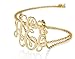 Monogram Necklace 18k Gold Plated Personalized Initial Name Necklace