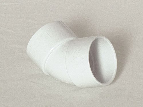 Solvent Weld White 40mm (43mm) Waste Pipe 45 Degree Bend - Pack of 10
