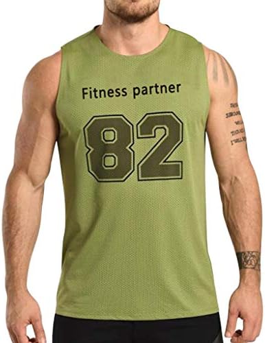 Men's Tank Top Shirt,82 Print Training Quick-Dry Sports for Gym Fitness Comfortable Bodybuilding Running Jogging
