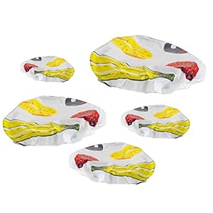 Westmark 5 flexibele deksels, met elastische band, kunststof, wit/gekleurd, 23292260