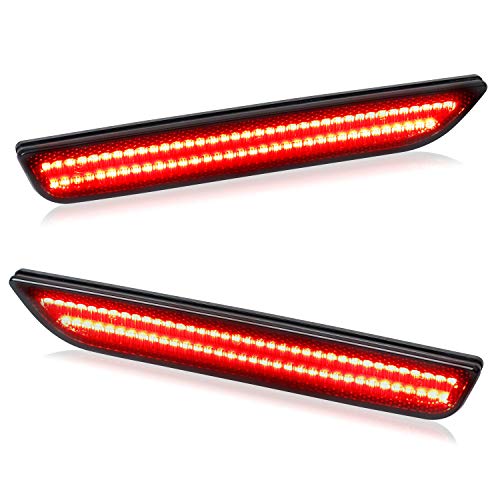 RUXIFEY Smoked LED Side Marker Lights Rear Sidemarker Lamps Compatible with Ford Mustang 2010 to 2014 Red - Pack of 2 - Thumbnail 6