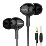 Earbuds, MIATONE Wired in- Ear Earbuds with Microphone, Dynamic Crystal Clear Sound Ergonomic Ear Buds Earphones Headphones for iPhone. iPad, Android, BlackBerry - Black