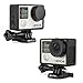 Frame Mount Housing Case for GoPro Hero 4 3 3+ Action Camera - Frame Housing Case with Basic Buckle, Long Thumb Bolt Screw, UV Protective Lens, Lens Cap, and Side Door Cover - Black