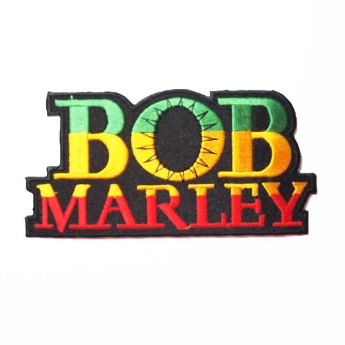4.75 "x 2" BOB MARLEY Embroidered iron on patch metal punk hip hop band logo for t shirt hat jacket