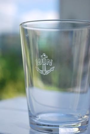 Amazon Co Jp ガラスタンブラー Mun イカリのマークがおしゃれ