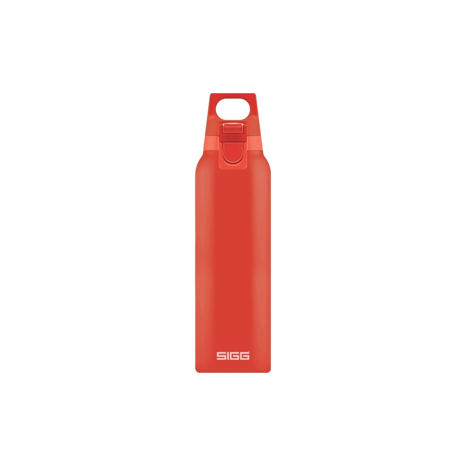 SIGG Hot & Cold ONE Scarlet Thermal Water Bottle (0.5 L), Pollutant-Free and Insulated Thermos Flask, One-Hand Use Stainless Steel Water Bottle