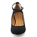 BONNIBEL DEBBY-1 Women's Criss Cross Ankle Strap Wedge Pumps One Size Bigger