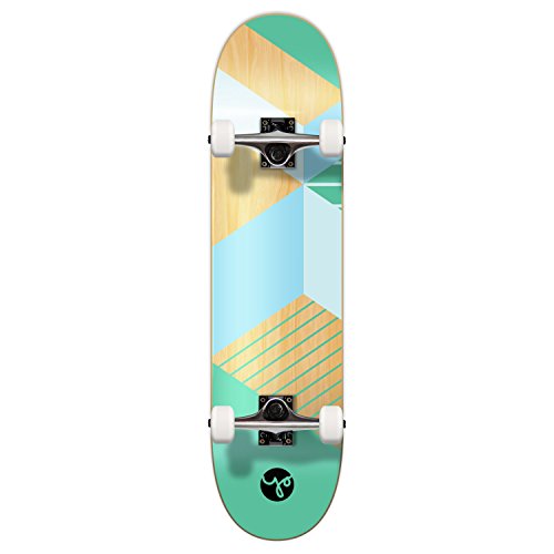 Yocaher Geometric Series Complete and Decks Skateboards Available in, Mini Cruiser and Micro Cruiser Shapes (Complete - 7.75 inch - Green)