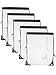 5 Pieces Transparent Black Edge Drawstring Bag Clear Cinch Bags Traveling Sport Bags (Black)