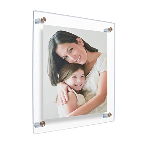 Glossy Gallery Floating Frameless Clear Double Panel