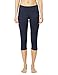 BALEAF Women's Yoga Pants Workout Capris Leggings Pockets Mid Waist Crop Athletic Running Tights Dark Blue Heather L
